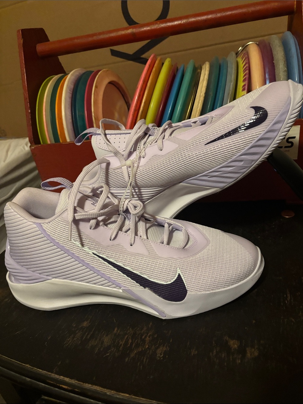 ✨Nike Light Lavender✨ Training Sneakers with Dark Purple Swoosh size 11 men - Picture 3 of 7